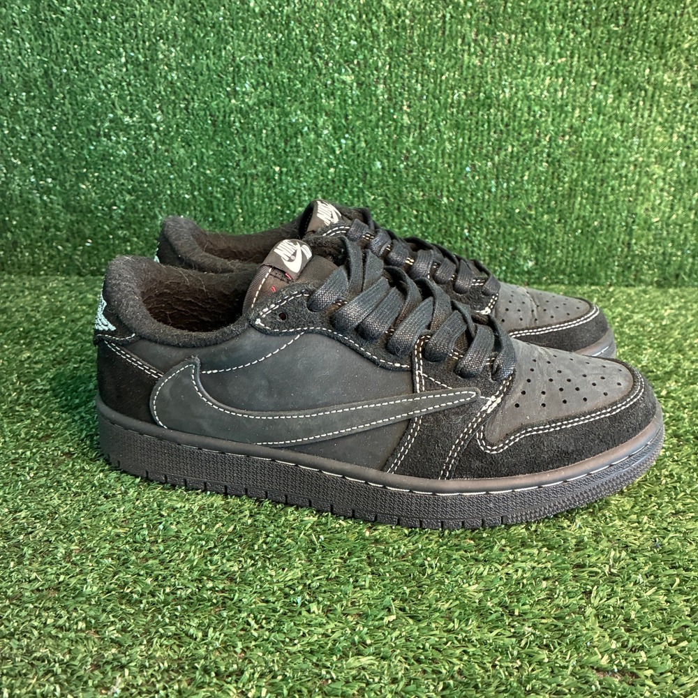 Nike Travis Scott Low Reverse Swoosh Suede Sneakers Black Phantom Mens Size 7.0